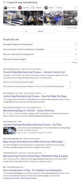 Full SERP results example